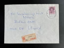 NETHERLANDS 1984 REGISTERED LETTER WEESP TO UTRECHT NEDERLAND AANGETEKEND - Covers & Documents