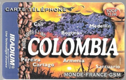 CARTE-PREPAYEE-IRADIUM-COLOMBIE-100F/15.24€-31/12/2003-GN°Lasers/Fond Gris-GRATTE-TBE-RARE - Other & Unclassified