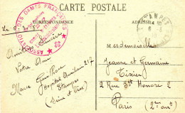 1918.  "HOPITAL AUXILIAIRE N°217". A.D.F. ETAMPES (SEINE ET OISE). - 1. Weltkrieg