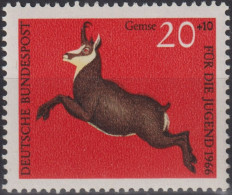 1966 Deutschland > BRD, ** Mi:DE 512, Sn:DE B413, Yt:DE 365, Gemse - Wild