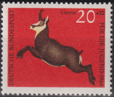 1966 Deutschland > BRD, ** Mi:DE 512, Sn:DE B413, Yt:DE 365, Gemse, Waldtiere - Wild