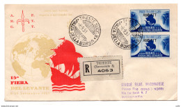 Bari ' 51 Coppia  Su FDC Venezia Racc. - Marcophilie