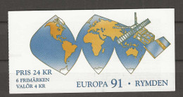 1991 MNH Cept Sweden Booklet Postfris** - 1991