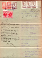 SLOVENIA-YUGOSLAVIA SHS, COURT DOCUMENT MIXED FRANKED "CHAIN BREAKERS" POSTAGE DUE USED AS REVENUE STAMPS 1920 RARE! - Slovénie