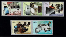 Australia 2012 Technology Then & Now  Set Of 5 Self-adhesives MNH - Nuevos