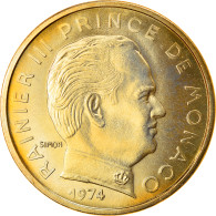 Monnaie, Monaco, Rainier III, 10 Centimes, 1974, FDC, Aluminum-Bronze - 1960-2001 Franchi Nuovi