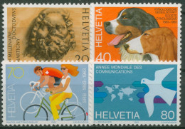 Schweiz 1983 Ereignisse Hunde Radsport Kommunikation 1256/59 Postfrisch - Unused Stamps