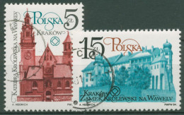 Polen 1984 Krakauer Baudenkmäler Wawel-Burg 2952/53 Gestempelt - Oblitérés