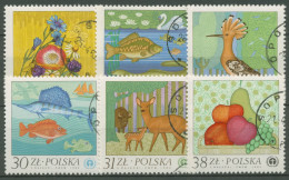 Polen 1983 Naturschutz Tiere Zeichnungen "Blauer Engel" 2850/55 Gestempelt - Oblitérés