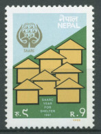 Nepal 1991 SAARC-Jahr Menschenwürdiges Wohnen Häuser 522 Postfrisch - Népal