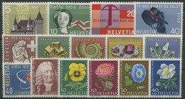 Schweiz Jahrgang 1958 Komplett 653/67 Postfrisch (G60009) - Ungebraucht