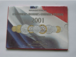 Coffret Serie FLEURS DE COINS 2001  **** EN ACHAT IMMEDIAT   **** - BU, BE & Muntencassettes