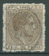 Philippinen 1880 König Alfons XII. Von Spanien 74 Gestempelt, Mängel - Filippine