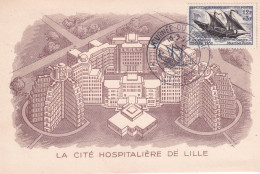 Journée Du Timbre 1957, Service Maritime Poste (Cité Hospitalière De Lille) - Tag Der Briefmarke