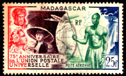 Madagascar 1949 75th Anniversary Of UPU Fine Used. - Gebruikt