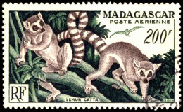 Madagascar 1952 200f Ring-tailed Lemurs Fine Used. - Used Stamps