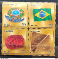 C 3031 Brazil Stamp National Symbols Flag Music Coat Of Arms 2010 - Nuevos