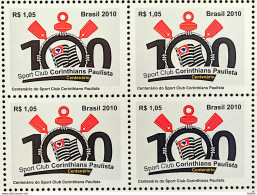 C 3027 Brazil Stamp Corinthians Football 2010 Block Of 4 - Unused Stamps