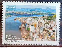 C 3025 Brazil Depersonalized Stamp Tourism Espirito Santo 2010 Porto De Vitoria Navio - Personalized Stamps