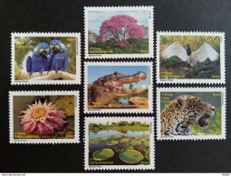 C 3004 Brazil Depersonalized Stamp Tourism Pantanal Jaguar Bird Alligator 2010 Complete Series - Gepersonaliseerde Postzegels