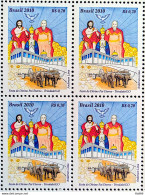 C 2980 Brazil Stamp Divine Feast Eternal Father Trinity Goias Church Cow Religion 2010 Block Of 4 - Nuevos