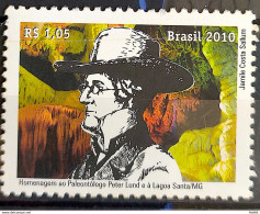 C 2982 Brazil Stamp Paleontologist Peter Lund Lagoa Santa MG Hat Glasses 2010 - Nuovi