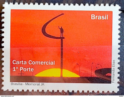 C 2950 Brazil Depersonalized Stamp Tourism Brasilia 2010 Memorial JK Sunset - Personalized Stamps