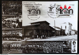 Brazil Maximum Card Corinthians Football Passion In Black And White Postcard 2010 CBC SP 1 - Maximumkaarten