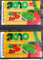 B 159 Brazil Stamp Biodiversity Portugal Tomato Garden 2010 Complete Series - Neufs