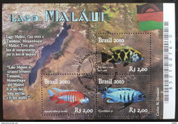 B 158 Brazil Stamp Diplomatic Relations Malawi Fish Flag 2010 CBC DF - Nuevos
