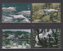 2006 Laos Shrimp Marine Life Complete Set Of 4 MNH - Laos
