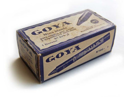 Antigua Caja De Mina Blanda Goya Para Tejidos, Piel, Papel Y Superficies Delicadas Nº 105-2 - Autres & Non Classés