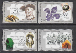 2007 Hong Kong Scouting SILVER Complete Set Of 4 MNH - Unused Stamps