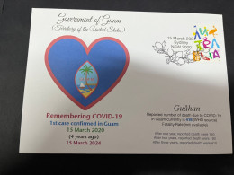 15-3-2024 (3 Y 7) COVID-19 4th Anniversary - Guam Territory - 15 March 2024 (with OZ Stamp) - Maladies