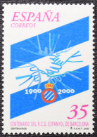 España Spain 2000  Real Club Deportivo Español  Mi 3538  Yv 3272  Edi 3705  Nuevo New MNH ** - Unused Stamps