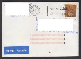 AUSTRALIA, COVER, REPUBLIC OF MACEDONIA, Religion, Seal Postal Code, Yugoslavia # - Religion