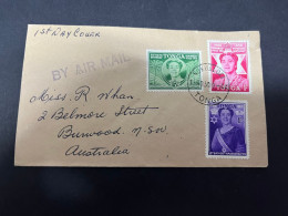 15-3-2024 (3 Y 9) Tonga FDC Letter Posted To Burwood In NSW - Australia (Queen) 1950 - Tonga (1970-...)