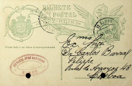 Portugal 1909 Ambulância Postal Leste II - Marcophilie