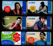 TT24-COLOMBIA PREPAID CARDS - 2011 - USED - TIGO - $3.000 - $5.000 - $10.000 - $20.000 - Colombia