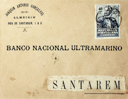 Portugal Carta Enviada Para Santarém Franquiada Com Centenário De Luís De Camões - Storia Postale