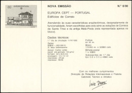 Portugal Document 1990 Y&T N°DP1800 - Michel N°PD1822 *** - 80e EUROPA - Briefe U. Dokumente