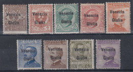 ITALIA - VENEZIA GIULIA - N. 19-27 - Cat. 360 Euro - Linguellati - MH* - Venezia Giuliana