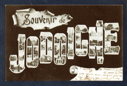 Jodoigne. Souvenir De Jodoigne Avec Découpes De Cartes Postales Dans Les Lettres. 1905 - Geldenaken