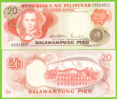 PHILIPPINES 20 PISO ND 1970  P-150 UNC - Filippijnen
