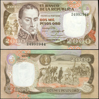 Colombia 2000 Pesos Oro. 17.12.1986 Paper Unc. Banknote Cat# P.430d - Colombie