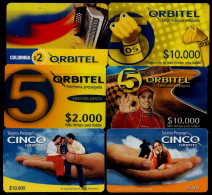 TT30-COLOMBIA PREPAID CARDS - 2003 - USED - ORBITEL - $2.000 - $5.000 - $10.000 - Colombie