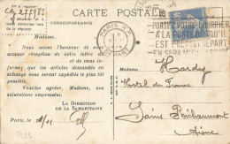 FRANCE - Yv. 237 ROULETTE (DENTS MASSICOTEES) FRANKING PC (LA SAMARITAINE) - 1929 - Coil Stamps