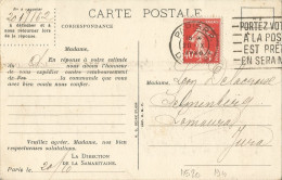 FRANCE - Yv. 194 ROULETTE (DENTS MASSICOTEES) FRANKING PC (LA SAMARITAINE) - 1926 - Roulettes