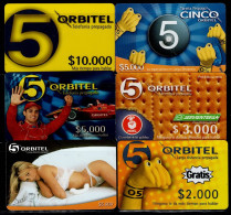 TT32-COLOMBIA PREPAID CARDS - 2003 - USED - ORBITEL - $2.000 - $3.000 - $5.000 - $10.000 - Colombie