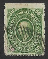 SE)1884 MEXICO, HIDALGO 50C SCT160, BARREL CANCELLATION - Mexico